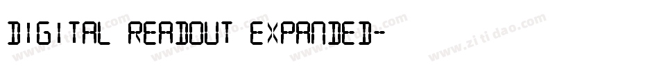 Digital Readout Expanded字体转换